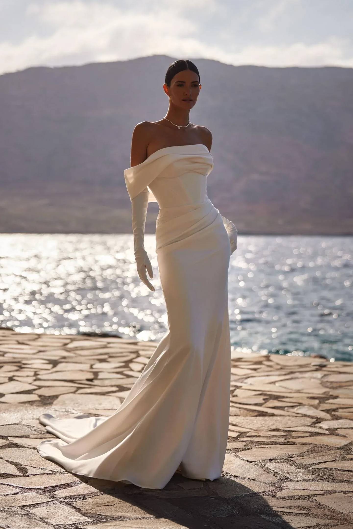 robe de mariée sans manches sirène corsage coeur ottilie milla nova marseille