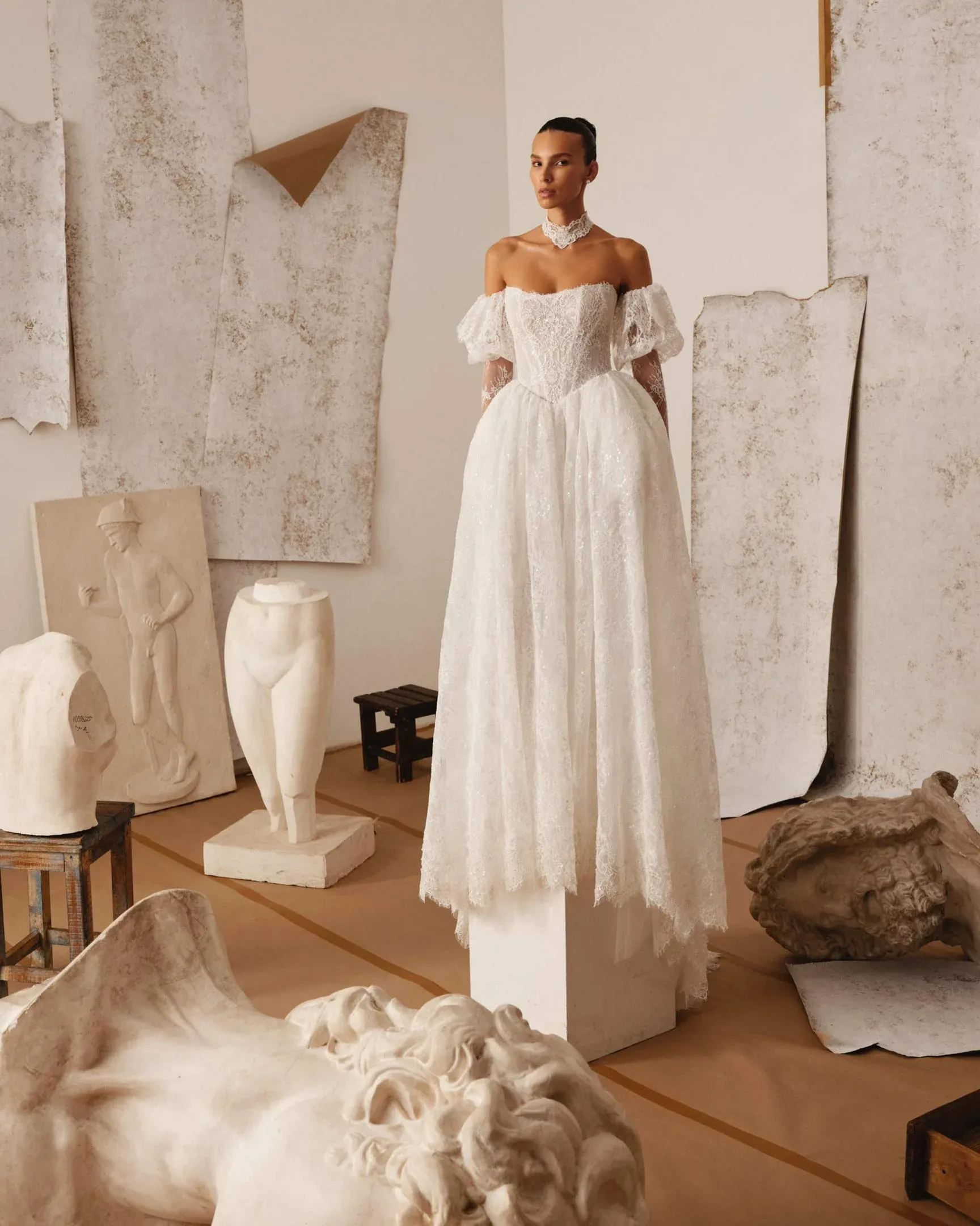 Robe de princesse en dentelle  au corsage Milla Nova Iverly Marseille