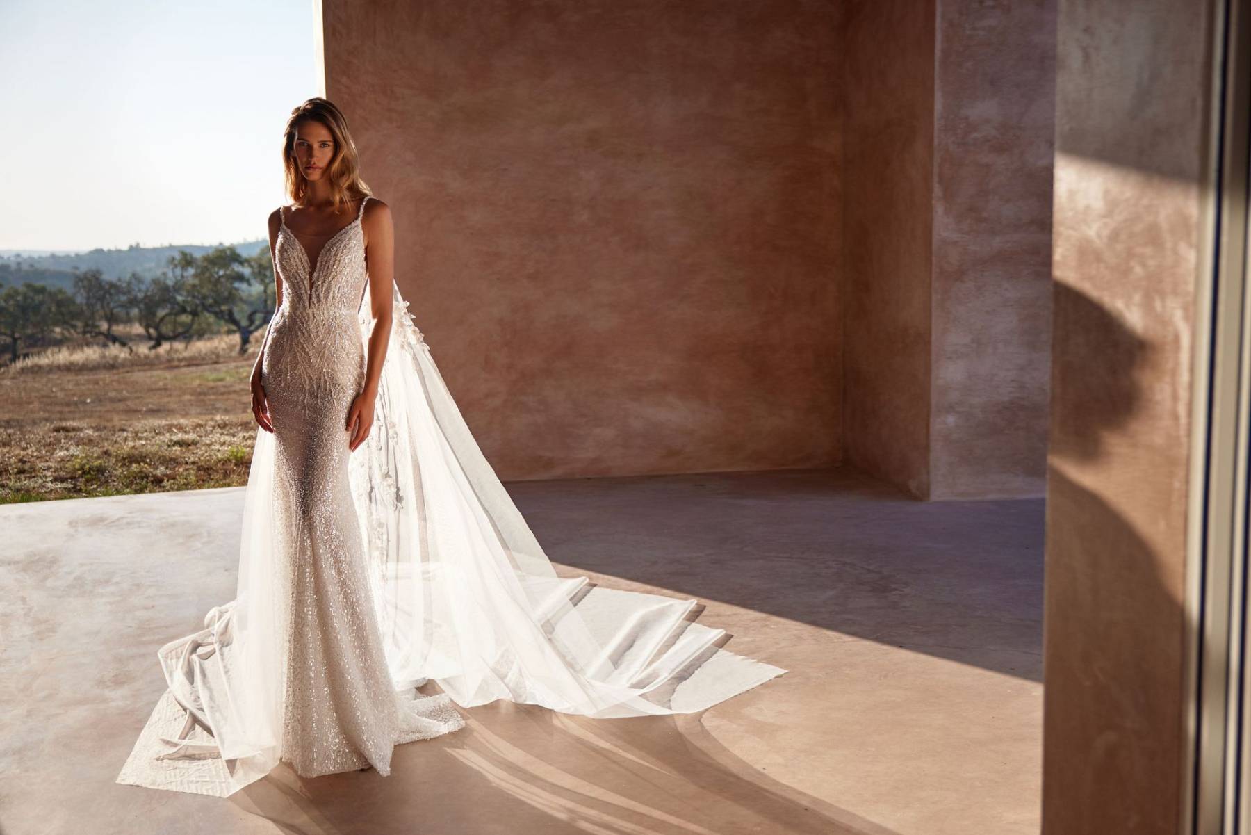 Robe de mariée sirène Eloise Milla by Lorenzo Rossi sequins perles scintillants disponible boutique Sonia B Marseille