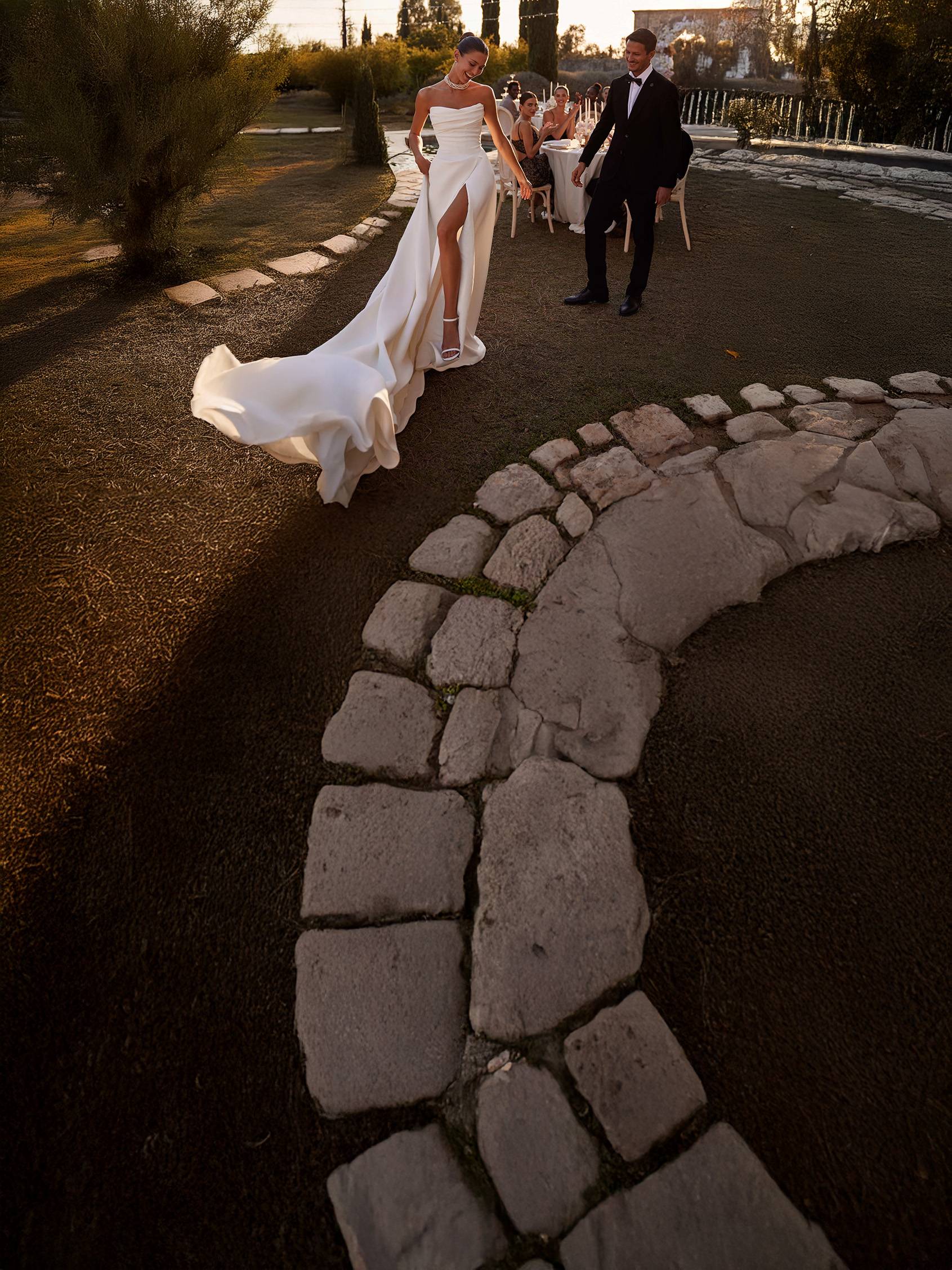 mariage de robe de mariée trapèze Milla Nova ou ligne A sur marseille 