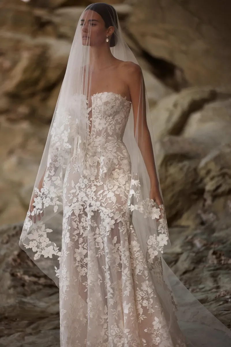 robe de mariée sirène san smanches en dentelle claire milla nova marseille