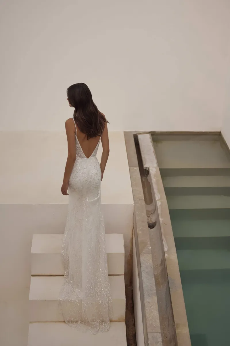 robe de mariée sirène traîne tulle amovible minelli milla nova marseille