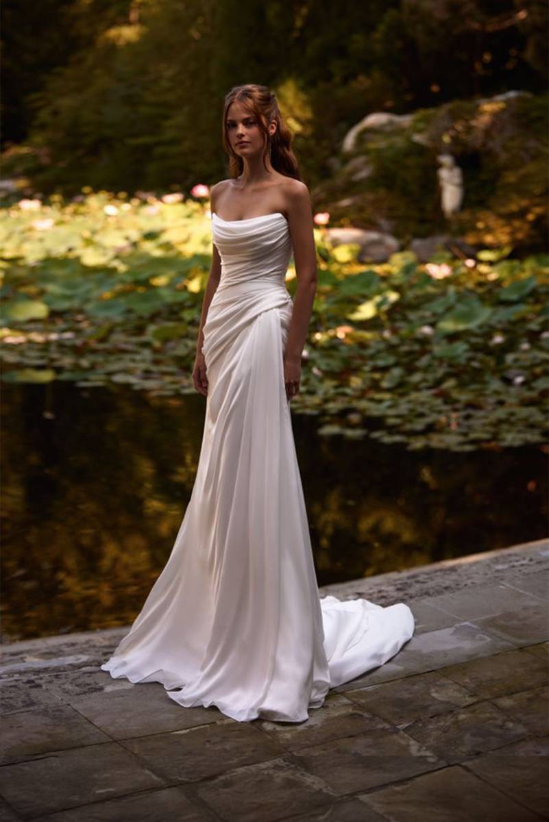 robe de mariée sirène à corset jupe longue Amika milla nova marseille