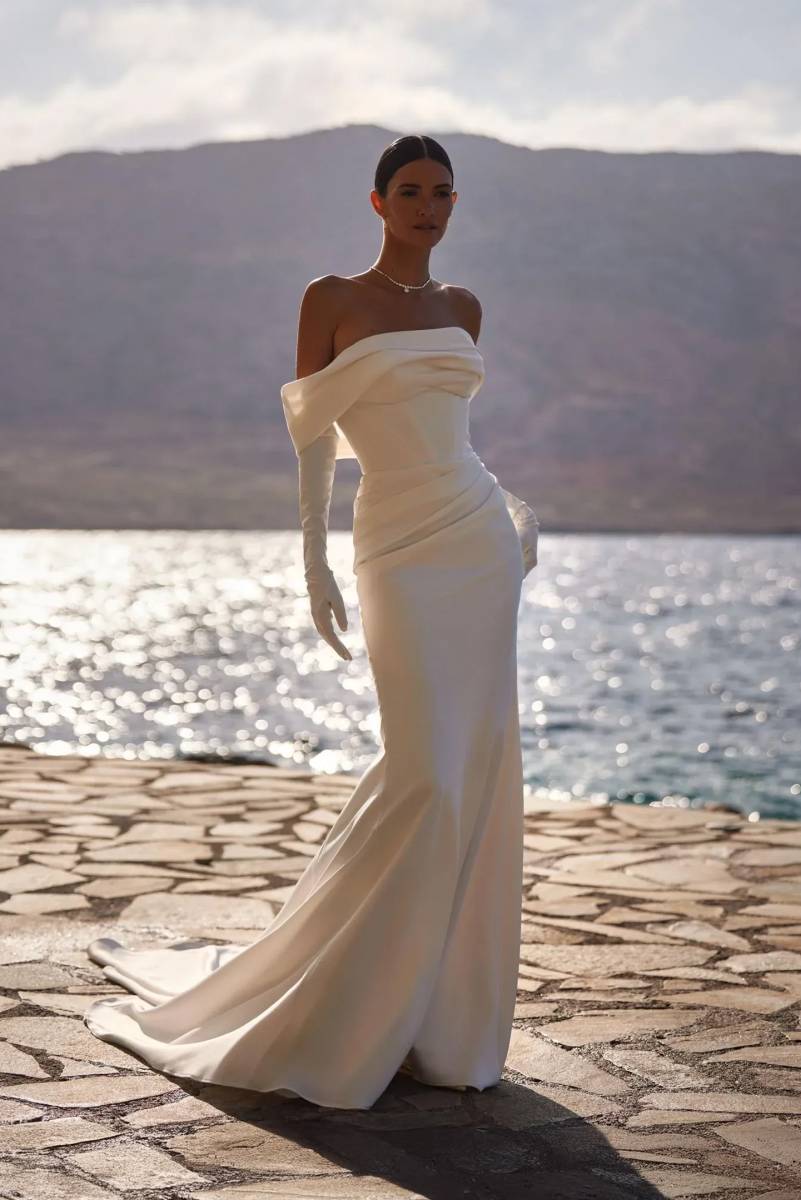 robe de mariée sans manches sirène corsage coeur ottilie milla nova marseille