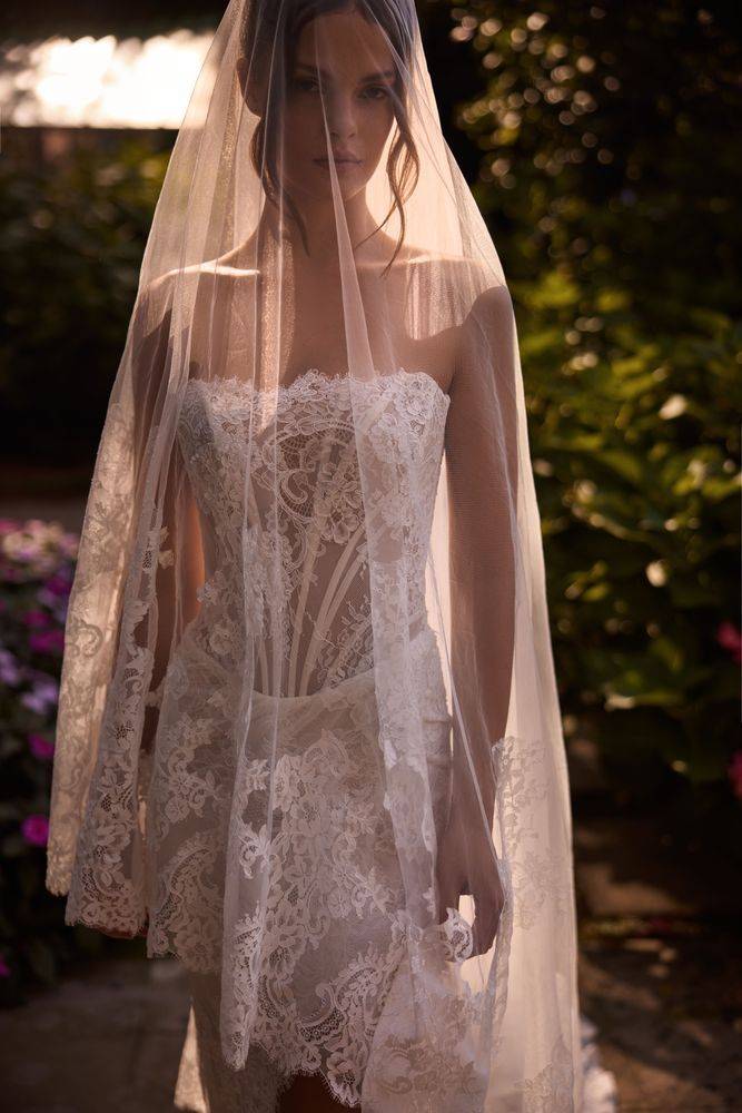 Voile Rhona Milla Nova Cathédrale 2-Tiers Broderie Dentelle