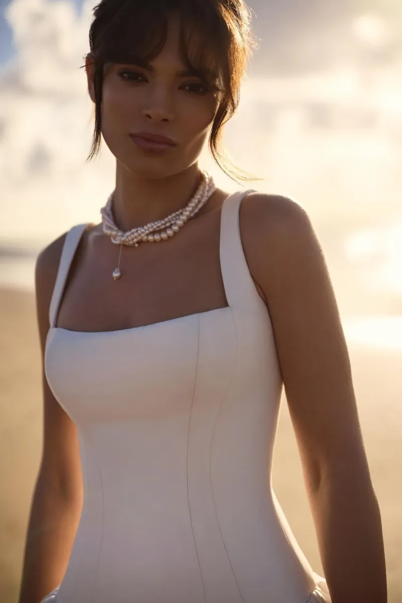 Robe de mariée trapèze satin Tousaint Milla Nova Marseille